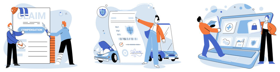 Insurance policy vector illustration. To protect is to plant garden financial security, cultivating landscape lasting assurance The agreement is health map, guiding you through landscape financial