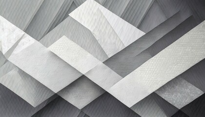 modern abstract background design with layers of textured white material in triangle diamond and squares shapes in random geometric pattern - obrazy, fototapety, plakaty