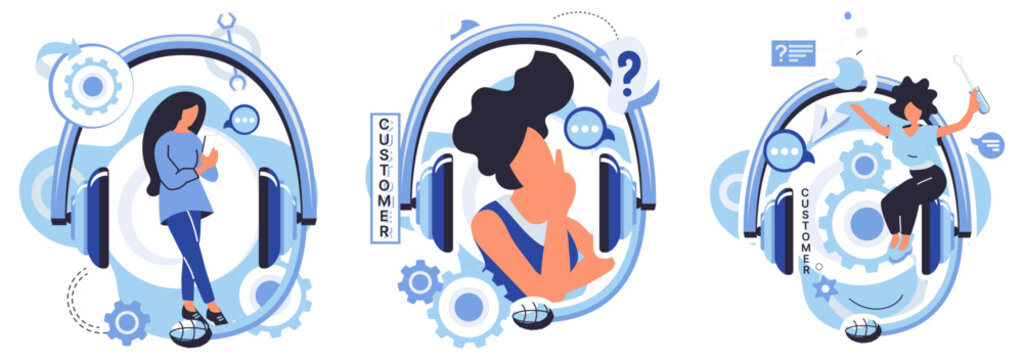 Client support vector illustration. The call center is hub assistance, ready to resolve issues and provide information Professional helpdesk services streamline client support, fostering efficient