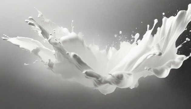 abstract white splash of paint on white background