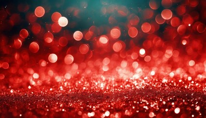 abstract red background with defocused sparkle lights red bok - obrazy, fototapety, plakaty
