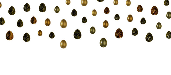 Spring Easter web sale banner with gold luxury