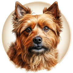 Naklejka premium watercolor Australian Terrier clipart, Generative Ai