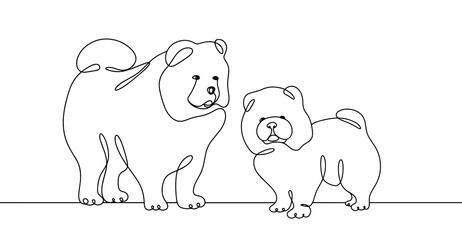 Chow chow. One line