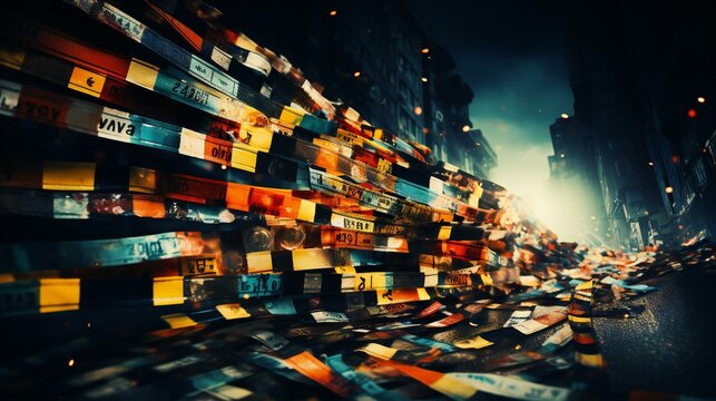 Cinematic History Strewn Across Pavement: Evocative Tapestry of Film in Urban Decay