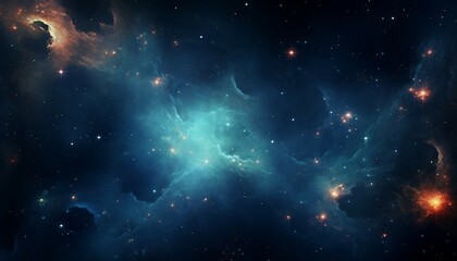 Night sky - Universe filled with stars, nebula and galaxy, ai art illustrations