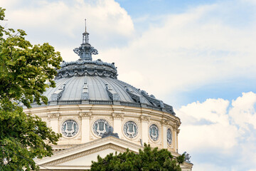 View of the Romanian Athenaeum( Ateneul Roman) a prestigious concert hall and one of the most...