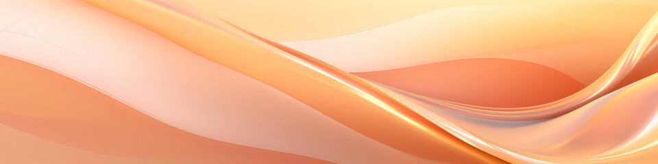 Fototapeta premium Abstract orange background with smooth lines and waves.
