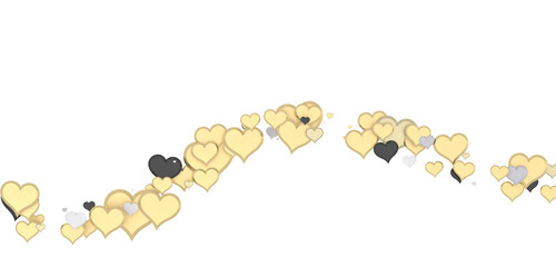 Falling red and pink hearts isolated on transparent background. Valentine’s day design.