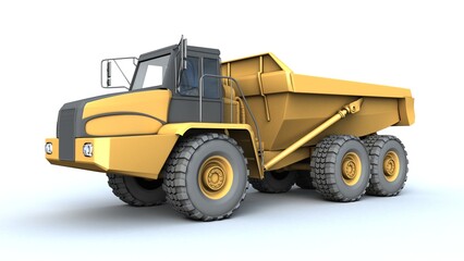 3d illustration of dump truck