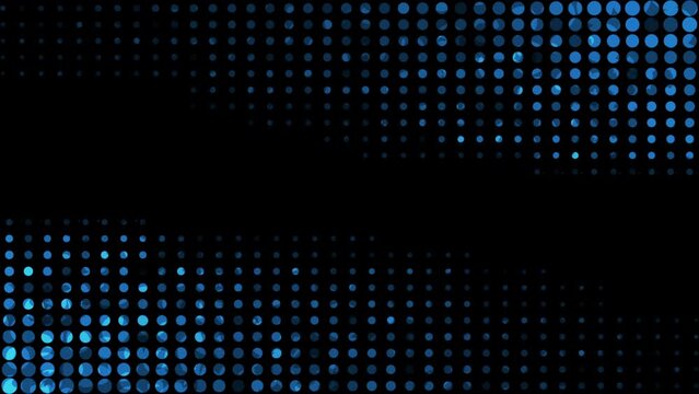 Black and blue minimal halftone dots grunge abstract background. Seamless looping geometric tech motion design. Video animation Ultra HD 4K 3840x2160