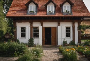 Fototapeta na wymiar Polish Heritage Homes A Glimpse into Timeless Elegance