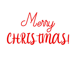 Hand drawn Merry Christmas lettering vector clipart