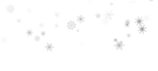 Fototapeta na wymiar Dancing Snowflakes: Enthralling 3D Illustration of Falling Christmas Snow Crystals