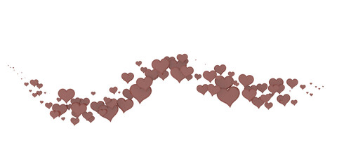  Red heart love confettis. Valentine's day falling