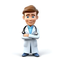 Fototapeta premium 3D Doctor Icon on White Background