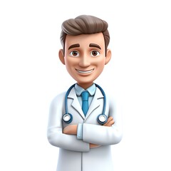 Fototapeta premium 3D Doctor Icon on White Background