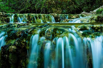 silk effect in a waterfall