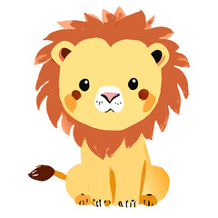 Obraz na płótnie Canvas cute lion
