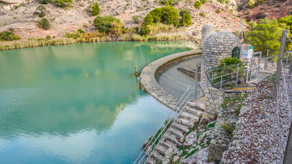 Represa del rio Guadalhorce en el Caminito del Rey