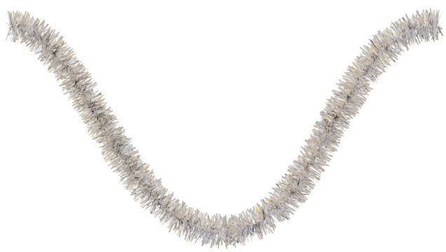 Tinsel 3d rendering. Merry Christmas.