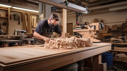 Precision, craftsmanship, personalized design, woodworking mastery, bespoke kitchen enhancement. Generated by AI.