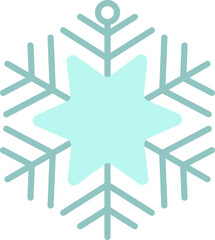 Christmas Snowflake Blank Frame Tag