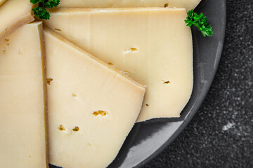 raclette cheese meal appetizer food snack on the table copy space food background rustic top view