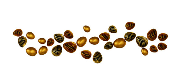 easter egg with gold pattern decoration