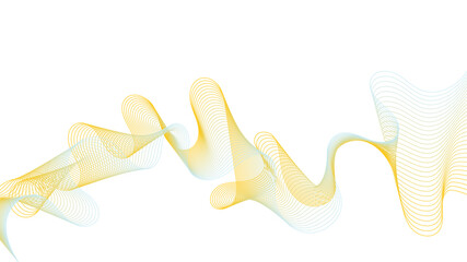 Abstract colorful gradient smooth wave isolated on a white background. Dynamic wave line blend for design element.	
