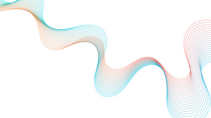 Abstract colorful gradient smooth wave isolated on a white background. Dynamic wave line blend for design element.	
