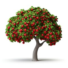 Fototapeta premium Apple Tree Icon on White Background