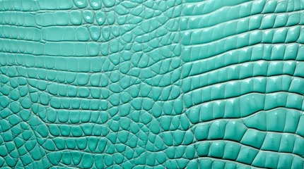 Poster Light blue crocodile leather texture. © Hanna