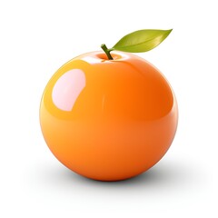 Fresh Orange Icon on White Background
