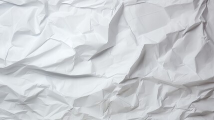 Obraz premium Crumpled white paper background.