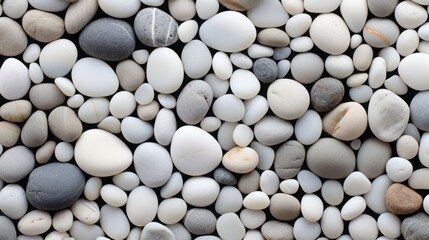 White sea stones background.