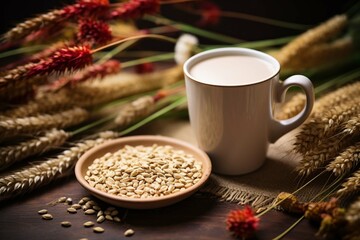 Alternative herbal drink for immunity made with barley grains instead of coffee