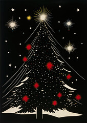 Minimal Christmas Tree Illustration