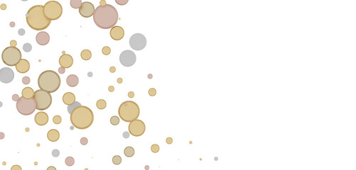 Radiant Revelry: Enthralling 3D Illustration of Shining gold Confetti