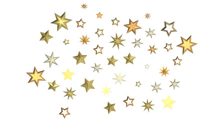 Starlit Christmas Shower: Mesmeric 3D Illustration Depicting Descending Holiday Star Particles