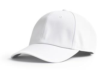 White baseball cap on white background