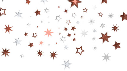 Plummeting Christmas Sparkles: Captivating 3D Illustration of Descending Holiday Star Glitters