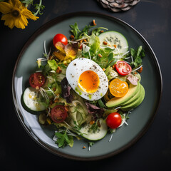 salad with eggs and vegetables