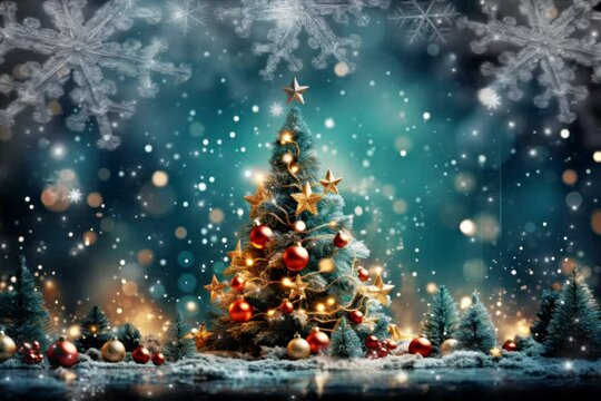 Mon beau sapin de No&euml;l enneig&eacute; 