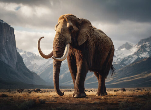 mammoth in tundra