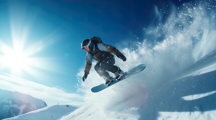 Man snowboarding - Powered by Adobe