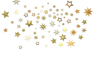 Twinkling Yuletide Skies: Breathtaking 3D Illustration of Falling Christmas Starlights