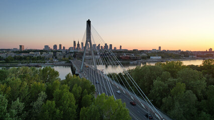 Warsaw, Poland - view of the city.	