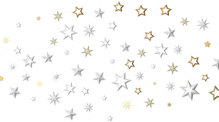 Christmas Star Plummet: Astonishing 3D Illustration Depicting Falling Holiday Stardust