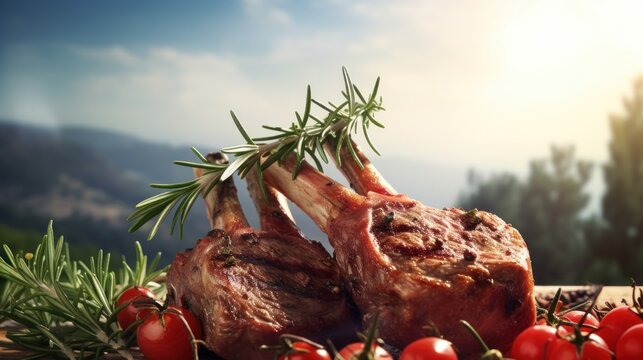 Fresh Lamb Chops UHD Wallpaper